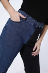 Jeans 5 poches bicolor