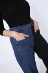 two-tone flared jeans