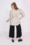 Plain blouse with lace inlay