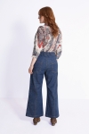 Tie n dye colored jeans with fancy placket and buttons