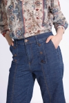 Tie n dye colored jeans with fancy placket and buttons