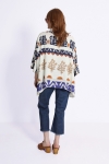 Oversized pattern printed shirt with base