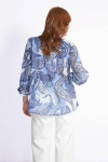 Printed cotton voile shirt