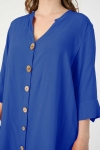 Viscose shirt with wooden button