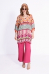 Printed tunic with base pattern
