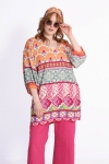 Printed tunic with base pattern