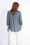 Printed viscose voile blouse