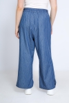 Striped viscose/linen pants