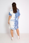 Midi dress in placed design print