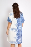 Midi dress in placed design print