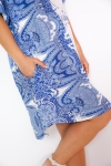 Midi dress in placed design print