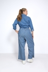 Pantalon large en impression florale