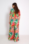 Printed viscose jumpsuit