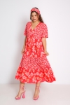 Robe longue en imprimé patchfleur