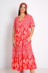 Long dress in patchflower print