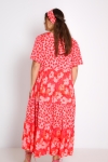 Long dress in patchflower print