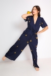 Printed viscose jumpsuit