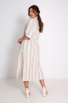 Long striped shirt dress