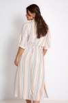 Long striped shirt dress