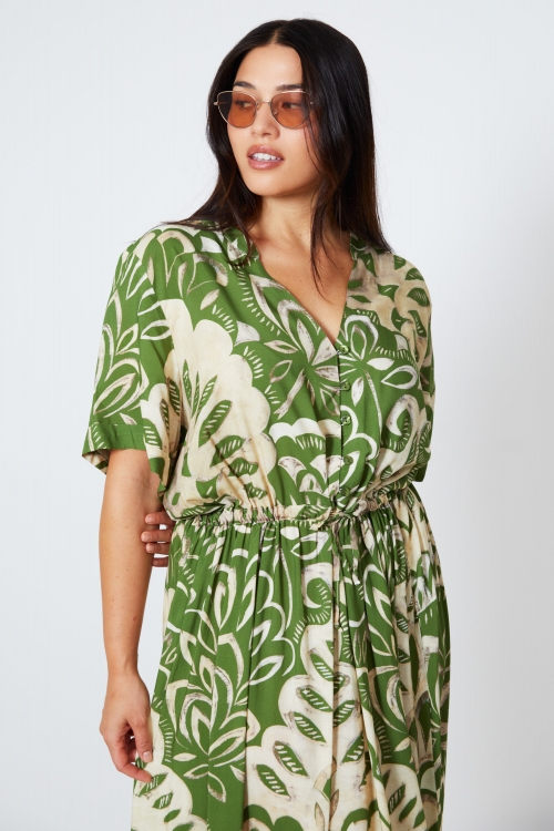 Long dress with base pattern