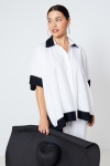 Oversized two-tone viscose linen shirt