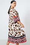 Robe longue imprimé en patch animal