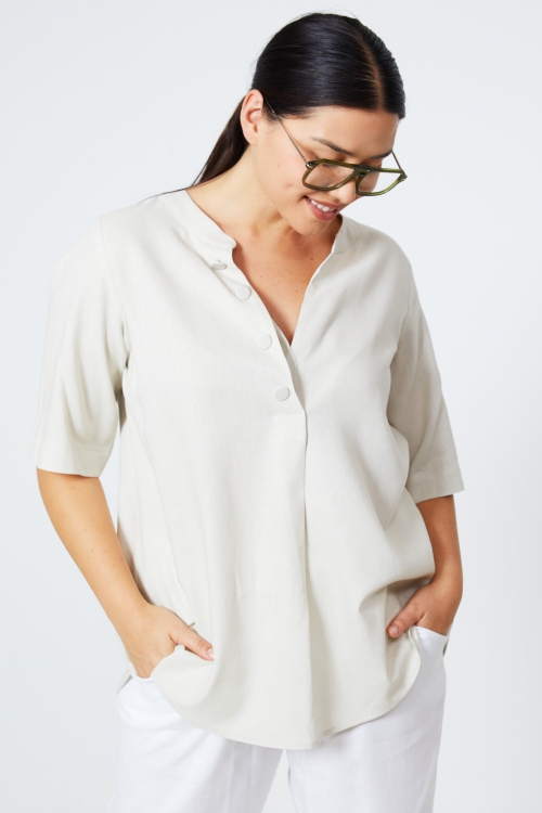 Plain linen blouse