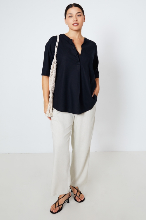 Plain linen blouse