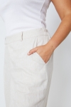 Straight tailored pants in plain linen