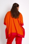 Chemise oversize bicolor en lin viscose