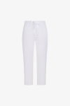 Pantalon uni en lin viscose de coupe droite