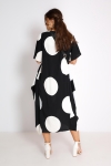 Long dress in big polka dot print