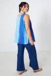 Double tank top in printed cotton voile