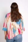 Printed cotton voile blouse