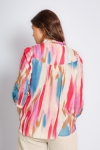 Printed cotton voile blouse