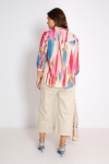 Printed cotton voile blouse