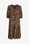 Long bohemian floral print dress