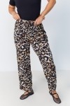 Pantalon impression animal de coupe droite