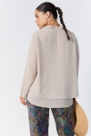 Blouse en voile uni en superposition