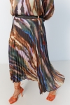 Printed pleated skirt