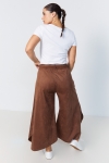 Jupe culotte uni effet daim