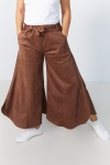 Jupe culotte uni effet daim