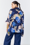 Oversized satin effect printed blouse in T