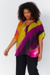 Oversized T-shaped shirt in print