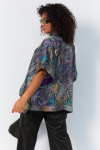 Oversized printed satin shirt in T