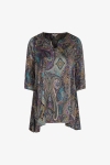 Tunic in satin effect print