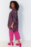 Printed tunic with lurex