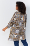 Printed tunic with lurex