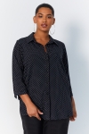 polka dot print trapeze shirt