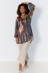 Gradient print voile tunic